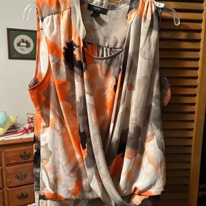 Sleeves Orange/Black Blouse